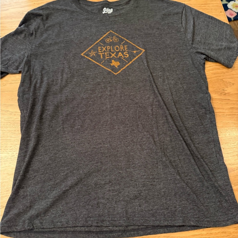 Blue 84 Charcoal Gray Explore Texas Tee